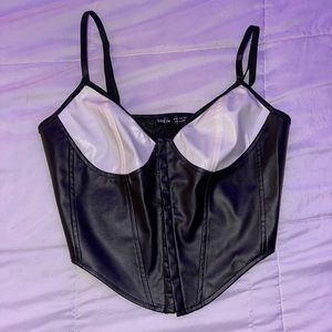 SHEIN Pleather Corset